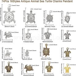 16 стиль подвески из сплава в тибетском стиле&nbsp;FIND-CA0006-35