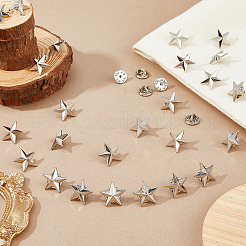 100шт. брошь в виде звезды из сплава&nbsp;JEWB-FH0002-51P