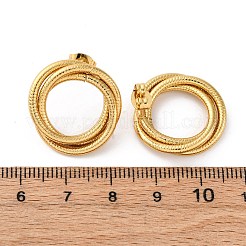 Многослойные серьги-гвоздики из нержавеющей стали 304 с ионным покрытием (IP) для женщин&nbsp;EJEW-L287-016G-01