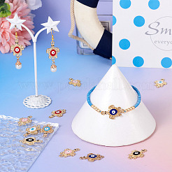 12 шт. 6-цветные эмалевые коннекторы со стразами&nbsp;FIND-TA0004-85