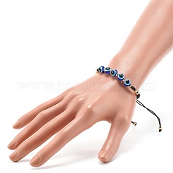 Плетеные браслеты из бисера из смолы от сглаза&nbsp;BJEW-JB07011-02