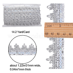 Блестящая кружевная отделка с металлическими пайетками OCOR-WH0073-04C