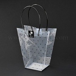 Bolsa de regalo de pvc transparente con asa, bolsas de embalaje de flores, bolsas recicladas, para el dia de san valentin, boda, cumpleaños, baby shower, lunares, 41x23.5 cm