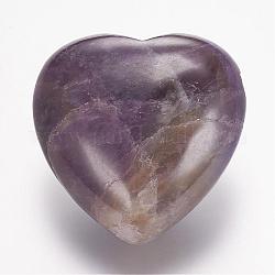 Perline ametista naturale agata, cuore, 13x25x25mm, Foro: 2 mm