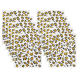 Olycraft 10 foglio adesivi tatuaggio temporaneo leopardo 13x16 cm ghepardo adesivi tatuaggio stampa leopardo adesivi viso leopardo adesivi rimovibili per le donne decorazioni per feste artistiche costume di halloween nero e oro