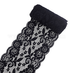 Эластичная кружевная отделка, кружевная лента для шитья украшения, чёрные, 145~160 мм