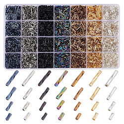 PandaHall Elite 5845Pcs 28 Style Glass Twisted Bugle Beads, Mixed Style, Mixed Color, 5~12x2mm, Hole: 0.5mm