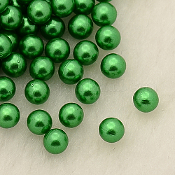 Perles rondes en imitation de plastique ABS sans trou, teinte, vert de mer, 4mm, environ 5000 pcs / sachet 