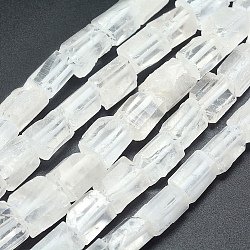 Quarzo naturale perline di cristallo fili, cuboide, 15~16x10~16mm, Foro: 2 mm, circa 26pcs/filo, 15.7 pollici (40 cm)