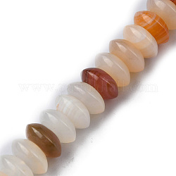 Chapelets de perles rouges en agate naturelle, perles de soucoupe, rondelle, 12x5.5~6.5mm, Trou: 1.2mm, Environ 33 pcs/chapelet, 7.80~8.82 pouce (19.8~22.4 cm)