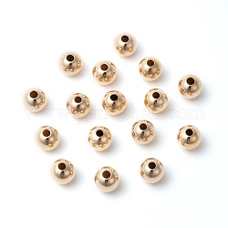 Perles remplies d'or jaune, 1/20 or 14k rempli, ronde, Rempli d'or réel, 5mm, Trou: 1.4mm
