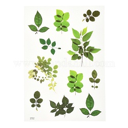 Autocollants auto-adhésifs en plastique imperméables, motif de plante, motif de feuille, 15x10.5x0.01 cm
