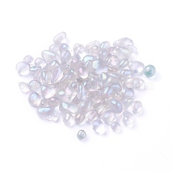 Synthetische Mondsteinperlen, holographische Perlen, ungebohrt / kein Loch, Pommes frites, 7~13x5~6.5x4~6 mm, über 100 g / Beutel