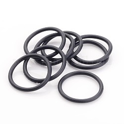 Gummi-O-Ring-Anschlüsse, Verknüpfung Ring, Schwarz, 21x1.5~2 mm, Innendurchmesser: 18 mm