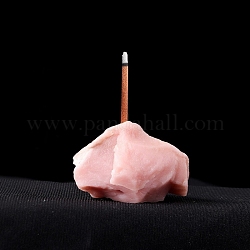 Подставка для благовоний из натурального необработанного розового опала, украшение дисплея камнями энергии Рейки, для лечебной медитации, самородок, 40~60 мм