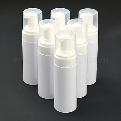 Distributeurs de savon moussant en plastique pour animaux de compagnie rechargeables de 150 ml, avec pompe en plastique pp pour douche, savon liquide, blanc, 16.6x4.7 cm, capacité: 150 ml (5.07 oz liq.)