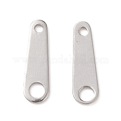 304 Stainless Steel Chain Tabs, Chain Extender Connectors, Stainless Steel Color, 10x3mm, Hole: 0.5~1.5mm
