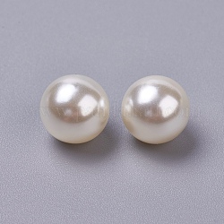 Abalorios de imitación de plástico ABS, redondo, perlas sin perforar / sin orificios, color de concha, 8mm, aproximamente 1950 unidades / 500 g
