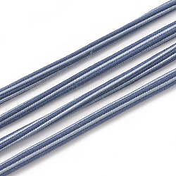 Двухцветный эластичный шнур, с нейлоновым снаружи и резины внутри, стальной синий, 2 мм, около 100 ярд / пачка (300 фута / пачка)