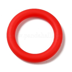 Silikonperlen, Ring, rot, 65x10 mm, Bohrung: 3 mm