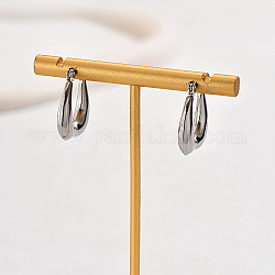 Stainless Steel Thick Hoop Earrings, for Women, Stainless Steel Color, 20x20mm