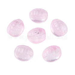 Transparente sprühlackierte Glasperlen, Schildkröte, rosa, 12x11x7 mm, Bohrung: 1 mm