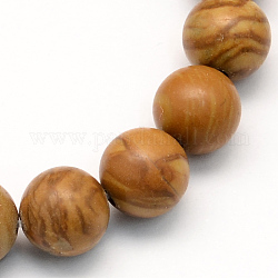 Tigerskin naturelle perles rondes de jaspe brins, 6~6.5mm, Trou: 1mm, Environ 63 pcs/chapelet, 15.5 pouce