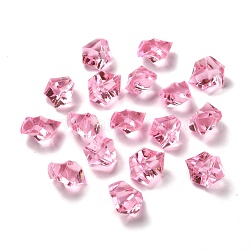 Pedrería acrílica de forma irregular, gemas de hielo artificial para rellenos de jarrones decoraciones para el hogar, rosa, 21x16x13.5~14mm, aproximamente 600 PC / kg