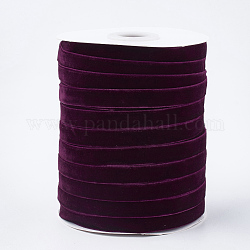 Einseitiges Samtband, Medium violett rot, 3/8 Zoll (9.5~10 mm), etwa 50 yards / Rolle (45.72 m / Rolle)