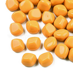 Opake Legierung Perlen, Nuggets, orange, 15.5x14x11 mm, Bohrung: 1.8 mm, ca. 380 Stk. / 500 g
