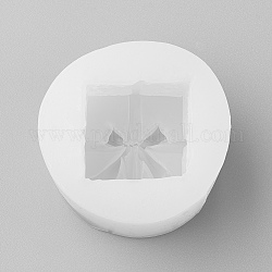 Food Grade Silicone Molds, Fondant Molds, For DIY Cake Decoration, Chocolate, Candy, UV Resin & Epoxy Resin Jewelry Making, Gift Box, White, 57x45.6mm, Inner Diameter: 33x34mm