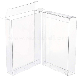 透明なPVC長方形の好意ボックスキャンディトリートギフトボックス  結婚披露宴のベビーシャワーの荷箱のため  透明  26.3x15.85x0.05cm  ボックスサイズ：3x12x17.5cm  10個/セット