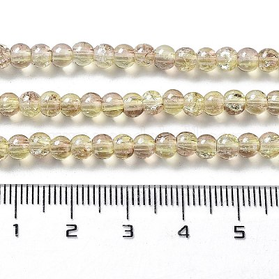 Окрашенного распылением треск стеклянные бусы нити CCG-Q002-4mm-05-1