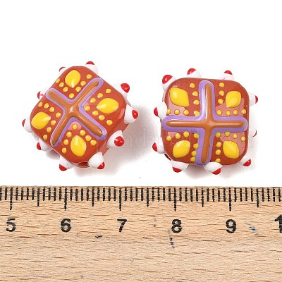 Стеклянные бусины из искусственного нефрита GLAA-L051-03E-1