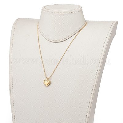 Ожерелья с подвеской в форме сердца из нержавеющей стали 304 NJEW-JN03268-1