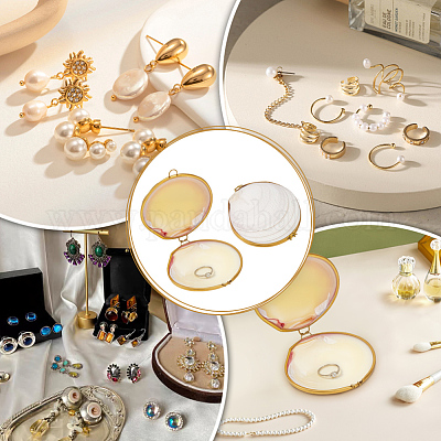 2 шт. витрины для хранения колец из натуральных ракушек SHEL-MA0001-02-1