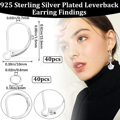 40 шт. латунные серьги с защелкой FIND-BBC0003-17-1