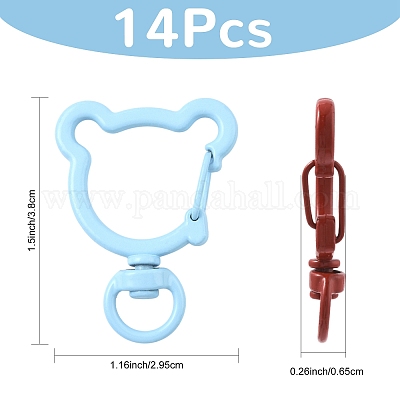 14 шт. окрашенных распылением экологически чистых застежек-карабинов из сплава FIND-FS0004-59-1