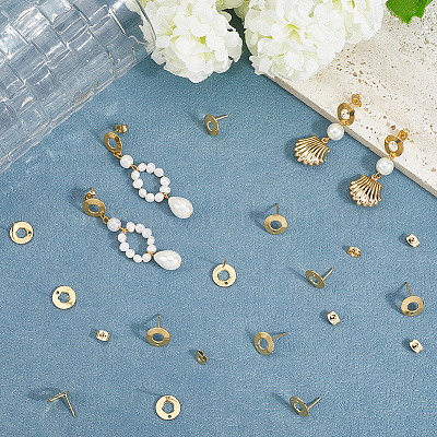 60 шт. фурнитура для сережек-гвоздиков из нержавеющей стали 304 STAS-BBC0007-85-1