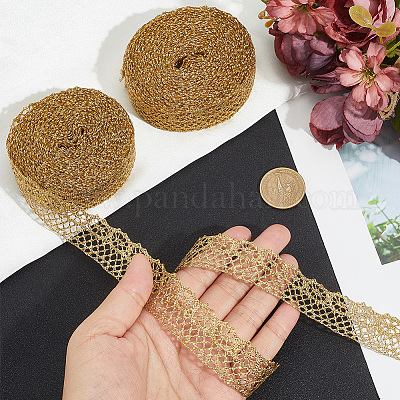 2 рулон металлизированной нити с кружевной отделкой&nbsp;OCOR-GF0005-58C-1