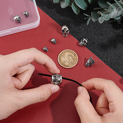 8 шт. 8 стиля хэллоуин бусины из нержавеющей стали STAS-UN0059-61-1