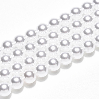 Выпечка из окрашенного перламутрового стекла жемчужные бусинки HY-N002-6mm-A12-1
