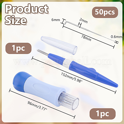 2 шт. 2 стиля пластиковая игла для валяния шерсти DIY-AR0004-90-1