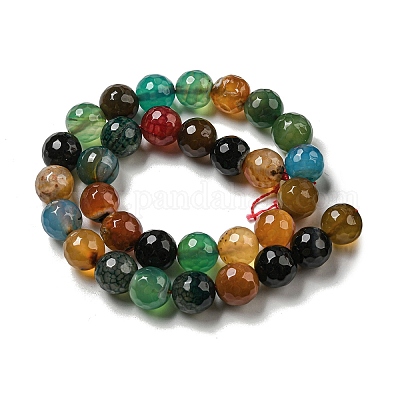 Граненые естественно агат бисер пряди G-F447-12mm-E-1