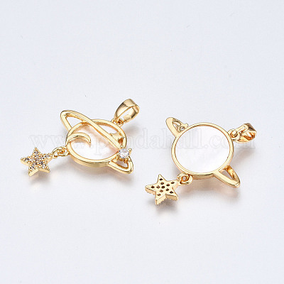 Латунные микропаве прозрачные подвески с фианитом X-KK-Q277-015-NF-1