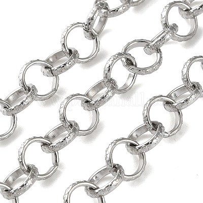 Цепи Figaro из нержавеющей стали 304 с текстурой CHS-S010-03P-1