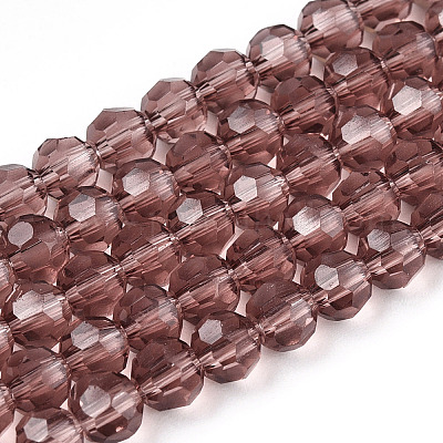 Граненые(32 грань) круглые нити стеклянных бусин X-EGLA-J042-4mm-06-1