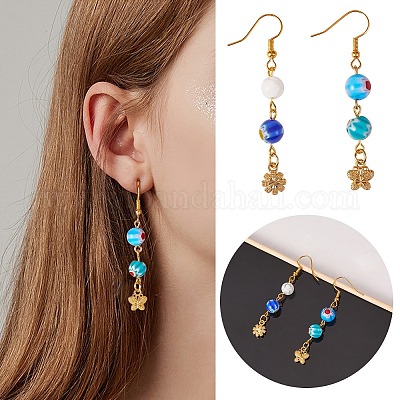 100шт 10 стиля ручной работы бусины лэмпворк GLAA-SZ0001-86-1