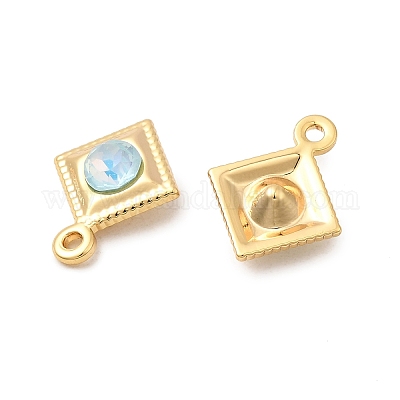 Латунь стекло амулеты&nbsp;KK-P340-08G-01-1