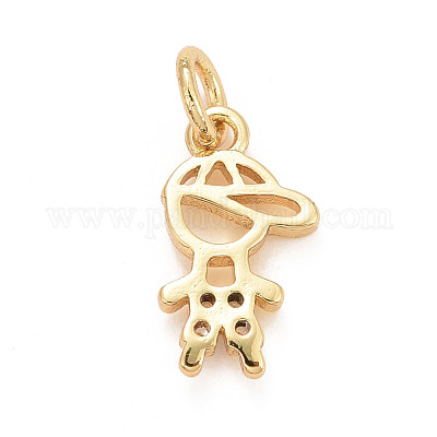 Кулоны из экологически чистой латуни с микропаве и кубическим цирконием KK-M225-03G-1